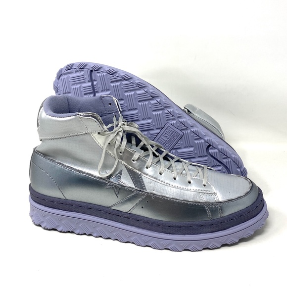 Converse Metallic Vis Pro Leather X2 High Top Grey Silver Men’s Sneakers 169529C - Picture 6 of 8